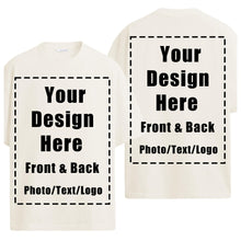 Custom T Shirts Front Back for Men Women Personalized T-Shirt Add Your Own Design with Image Text Logo Tee Tops