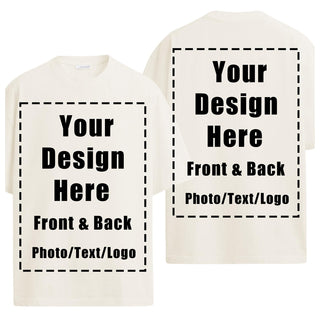 Custom T Shirts Front Back for Men Women Personalized T-Shirt Add Your Own Design with Image Text Logo Tee Tops