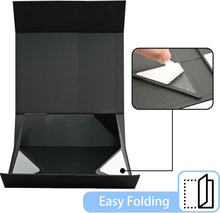 LIFELUM Gift Box 13.5''x10''x4'' Large Gifts Box with Magnetic Lids Black Gift Boxes for Father's Day graduation gifts Contains Card, Ribbon, Filler