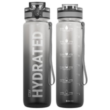 Sahara Sailor Water Bottle 32oz, Durable and Leakproof Water Bottles Motivational with Time Marker, Tritan, BPA Free, Wide Mouth with Easy Clean Brush for Gym, Travel, Home, School, Office (1 Bottle)