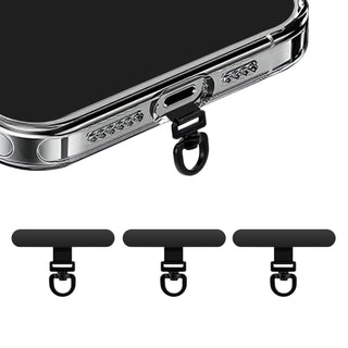 Yojaro 360° Rotating Stainless Steel Phone Tether Tab (3-Pack) - Universal for iPhone & Other Phones (Fits Wristbands/Necklaces/Crossbody Straps)