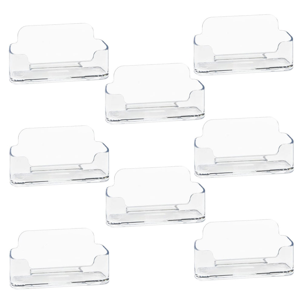HSYMQ Acrylic Business Card Holder for Desk, Clear Plastic Business Cards Display Holders Stand, Fits 30-50 Business Cards