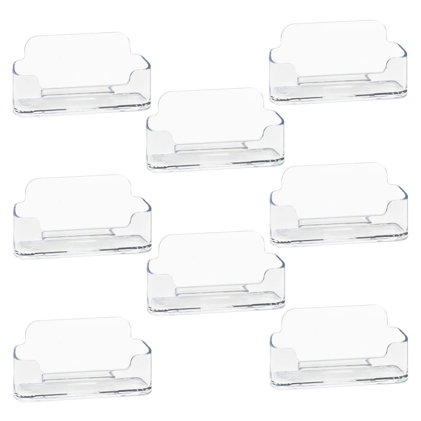 HSYMQ Acrylic Business Card Holder for Desk, Clear Plastic Business Cards Display Holders Stand, Fits 30-50 Business Cards