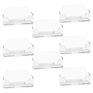 HSYMQ Acrylic Business Card Holder for Desk, Clear Plastic Business Cards Display Holders Stand, Fits 30-50 Business Cards