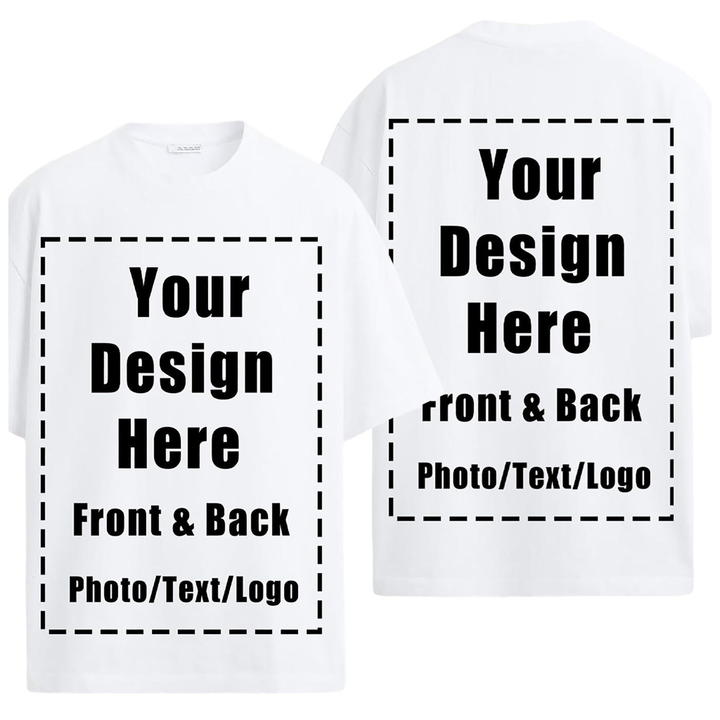 Custom T Shirts Front Back for Men Women Personalized T-Shirt Add Your Own Design with Image Text Logo Tee Tops