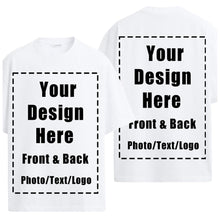 Custom T Shirts Front Back for Men Women Personalized T-Shirt Add Your Own Design with Image Text Logo Tee Tops