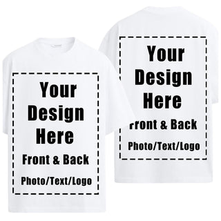 Custom T Shirts Front Back for Men Women Personalized T-Shirt Add Your Own Design with Image Text Logo Tee Tops