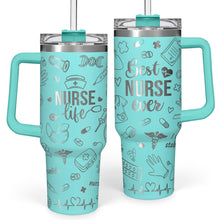 SANDJEST Dad Gift from Daughter, 40oz Stainless Steel Insulated Coffee Tumbler With Lid & Straw, Travel Cup Gift for Dad, Christmas Birthday Father's Day