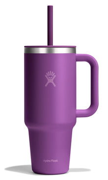 Hydro Flask Travel Tumbler with Handle, Lid and Straw - Insulated Stainless Steel in 32 Oz Trillium
