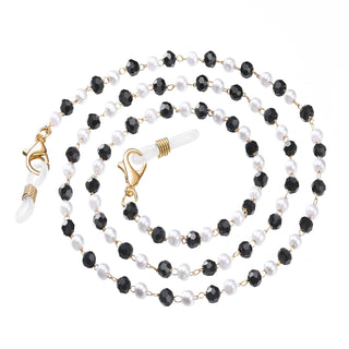 humlbird Mask Lanyard Eyeglasses Chain Healing Crystal Beaded Sunglasses Chains with Pearl for Women