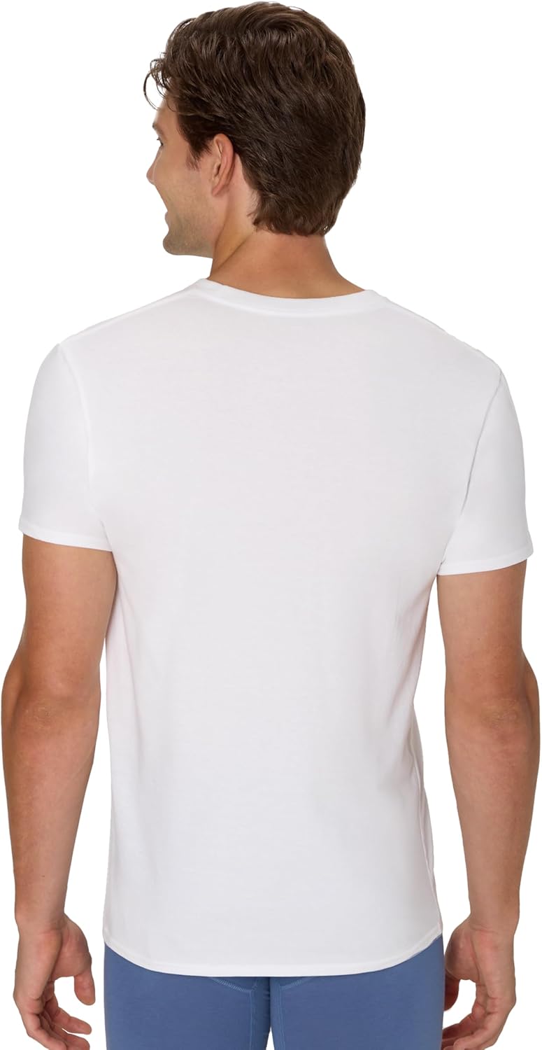 Hanes Men's Undershirt T-Shirts Pack, 5-Pack, Crewneck Or V-Neck T Shirts for Men, Wicking Stretch-Cotton Clothing