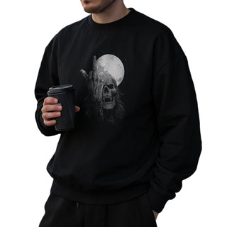 domirica Oversized Solid Cotton Blend Graphic Mens Hoodies Pullover Crewneck Long Sleeve Loose Fit Soft Sweatshirts