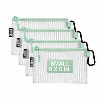 GOBAGS Air Production Multi‑Size Clear Zipper Pouch (4‑Pack) – Cable Organizer & Travel Gear Bag for Electronics, Camera Accessories, Tool Pouch & Small Tech Storage