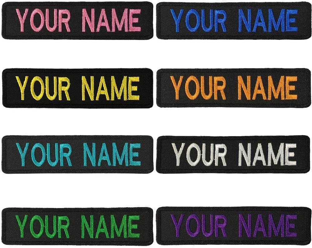 Embroidery Name Patches,2 Pieces Custom Personalized Military Tapes Tag Customized Logo ID for Multiple Clothing Bags Vest Jackets Work Shirts (Normal)