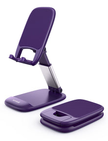 Lamicall Cell Phone Stand for Desk - [Height Adjustable] Foldable Mobile Phone Holder, Portable Stand for iPhone 17 16 15 14 13 12 11 Pro Max Plus Air, Galaxy S25, Office Gift, Telephone Accessories