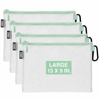 GOBAGS Air Production Multi‑Size Clear Zipper Pouch (4‑Pack) – Cable Organizer & Travel Gear Bag for Electronics, Camera Accessories, Tool Pouch & Small Tech Storage