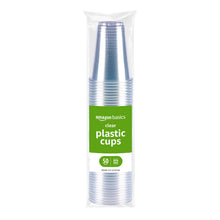 Amazon Basics Small Disposable Clear Plastic Cups, 9oz, 100 Count