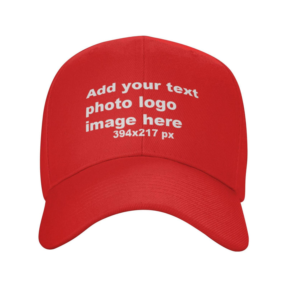 Custom Baseball Hats for Men & Women - Add Text/Photo/Logo - Adjustable Breathable Outdoor Hat, Sports & Casual- Bulk Supply