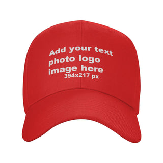 Custom Baseball Hats for Men & Women - Add Text/Photo/Logo - Adjustable Breathable Outdoor Hat, Sports & Casual- Bulk Supply