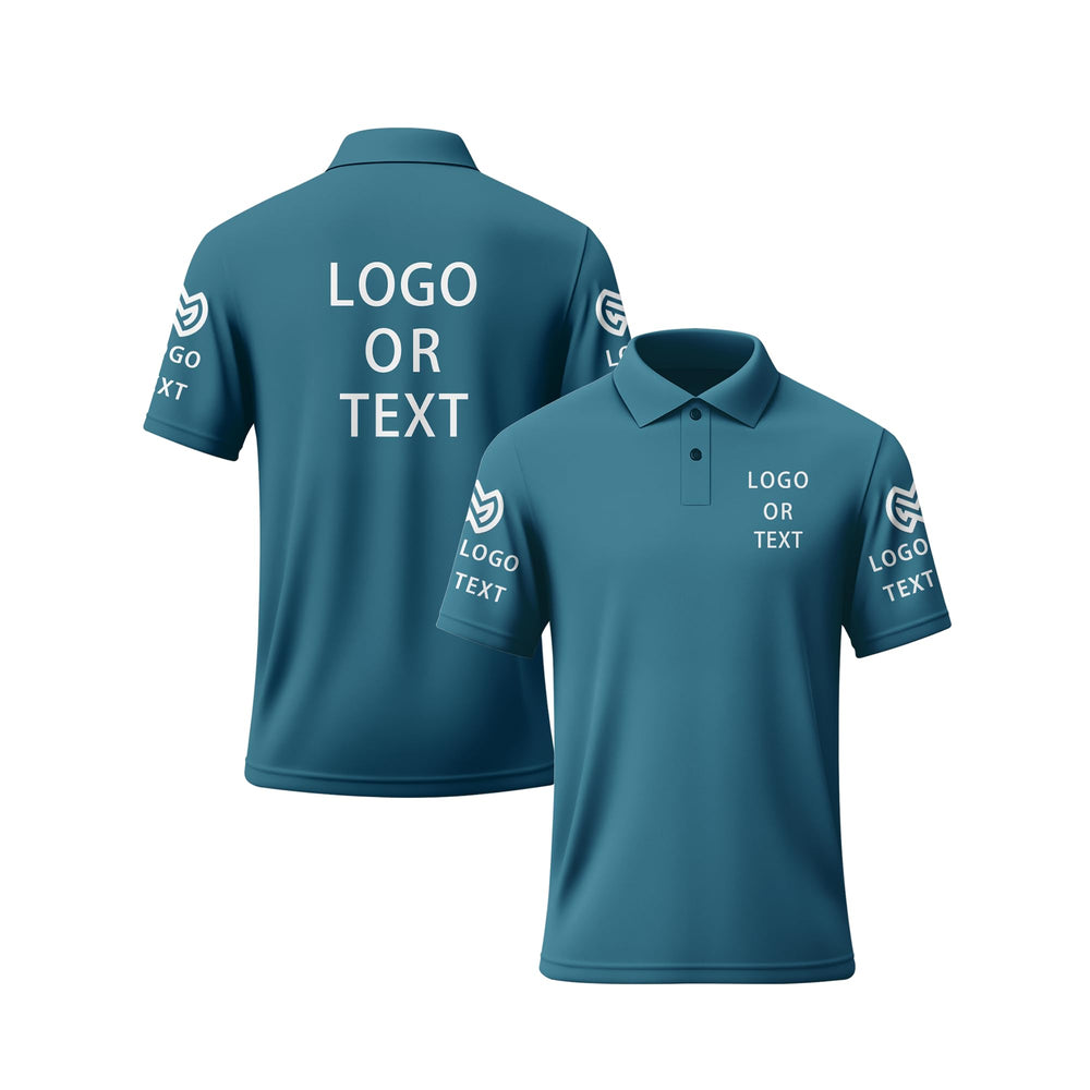 Custom Polo Shirts for Men Women Design Your Own Text Logo Image Personalized Printed Golf Work Shirts Business Casual
