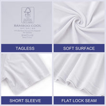 BAMBOO COOL Mens Undershirts Pack, Soft T Shirts for Men, Moisture Wicking Tees, Stretchy Breathable Crew Neck Inner Shirt