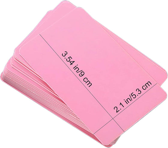 VANRA 300PCS Small Blank Index Cards 3.5x2 inches Note Cards Study Flash Cards, Word Message Gift DIY Cards Kraft Paper Tags (Pink, 300/Pack) - hover image