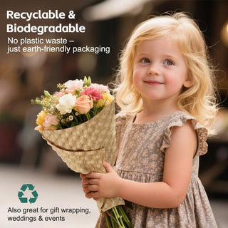 Paper Bubble Wrap Sheets for Packing 15" x 12” x 50 FT Bubble Wrap for Moving,Packing,Shipping, Recyclable Packing Paper for Glass,Dishes, Biodegradable Cushioning Wrap with 24 Fragile Stickers