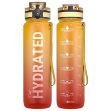 Sahara Sailor Water Bottle 32oz, Durable and Leakproof Water Bottles Motivational with Time Marker, Tritan, BPA Free, Wide Mouth with Easy Clean Brush for Gym, Travel, Home, School, Office (1 Bottle)