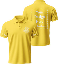 Custom Polo Shirts for Men Women, Personalized Business Golf Shirt, Customized Breathable Casual Polo Shirts for Company