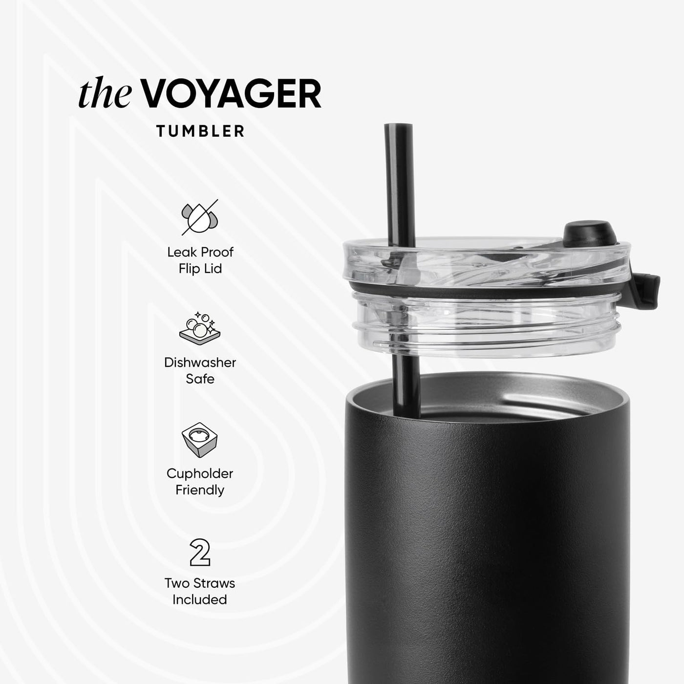 Simple Modern Voyager Tumbler with Flip Lid | Travel Coffee Mug | Insulated Stainless Steel Cold Brew Iced or Hot Coffee Cup | Gifts for Women Men Her Him | 16oz, Almond Birch