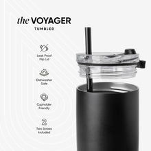 Simple Modern Voyager Tumbler with Flip Lid | Travel Coffee Mug | Insulated Stainless Steel Cold Brew Iced or Hot Coffee Cup | Gifts for Women Men Her Him | 16oz, Almond Birch
