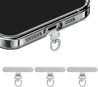Yojaro 360° Rotating Stainless Steel Phone Tether Tab (3-Pack) - Universal for iPhone & Other Phones (Fits Wristbands/Necklaces/Crossbody Straps)