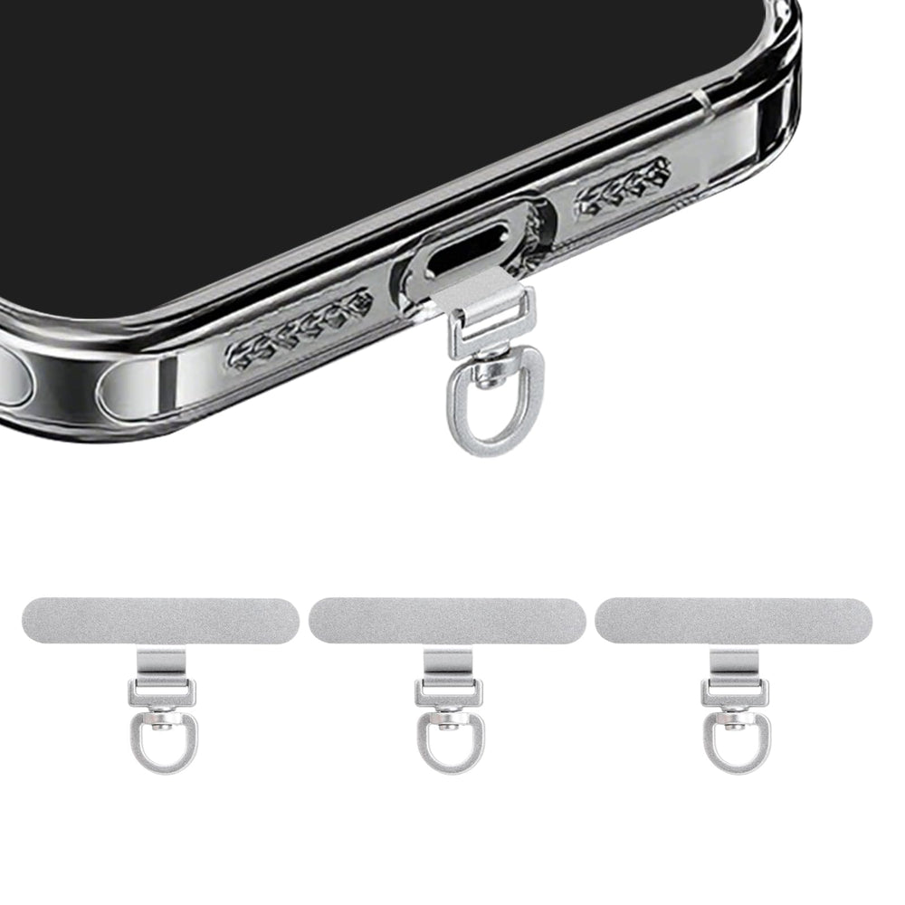 Yojaro 360° Rotating Stainless Steel Phone Tether Tab (3-Pack) - Universal for iPhone & Other Phones (Fits Wristbands/Necklaces/Crossbody Straps)