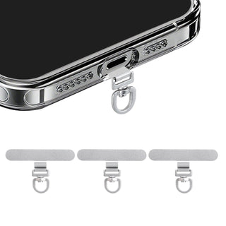 Yojaro 360° Rotating Stainless Steel Phone Tether Tab (3-Pack) - Universal for iPhone & Other Phones (Fits Wristbands/Necklaces/Crossbody Straps)