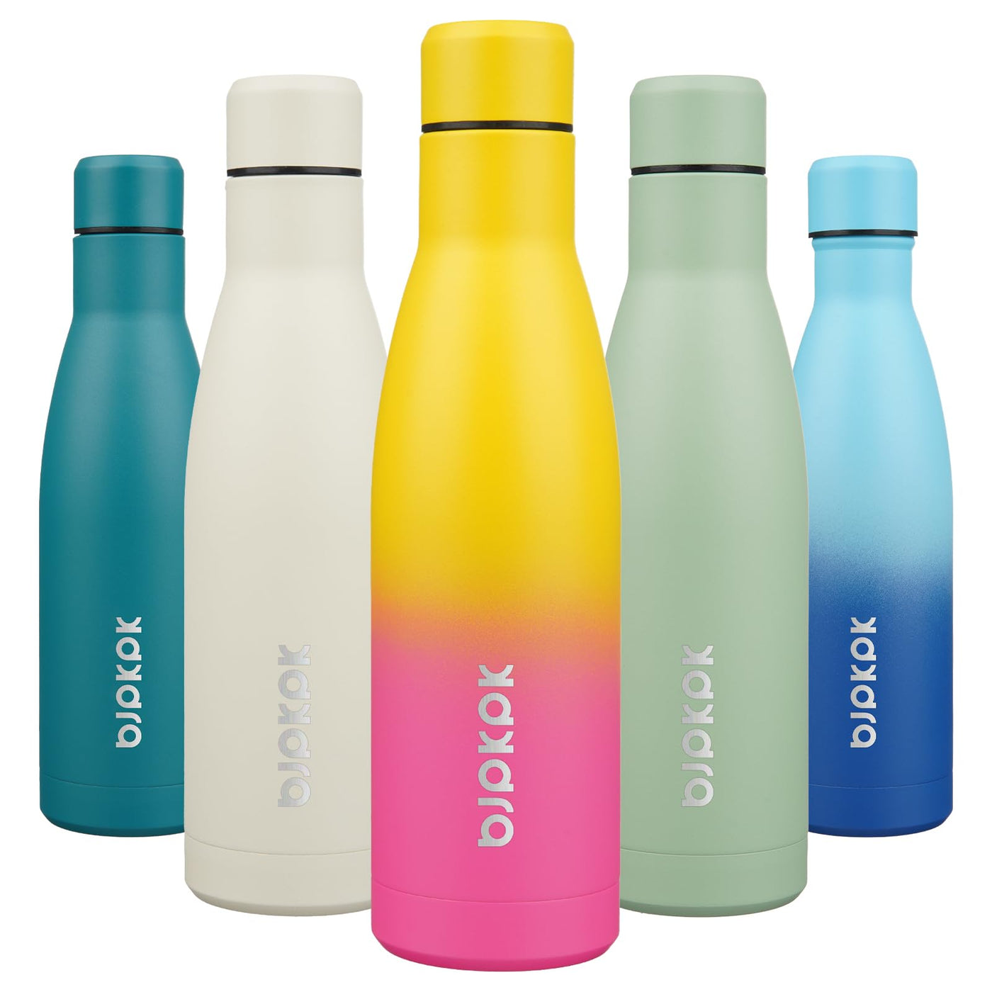BJPKPK 17oz Insulated Water Bottles Stainless Steel Sports Water Bottles Keep Cold and Hot for Travel Dishwasher Safe,Olive Green
