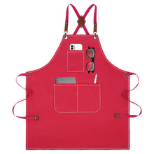 Aprons For Women Men With Large Pockets, Waterproof Cotton Chef Aprons For Cooking Server Grilling Bbq Kitchen