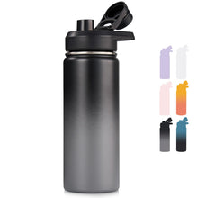 Fijinhom 18 oz Insulated Water Bottle with Handle, 304 Stainless Steel Water Bottles with Wide Mouth, Double Wall Vacuum Sports Water Bottle, BPA Free, Keep Cold and Hot, Pink
