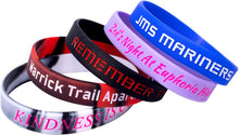 Custom Rubber Bracelet 1/10/30/50/100 ct Personalized Silicone Wristbands Customizable Debossed for Motivation, Events, Gifts, Promotions, Party, Awareness