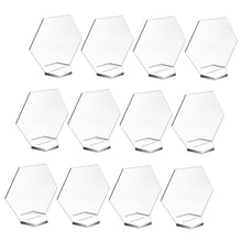 20 Sets 4.5" Hexagon Acrylic Sign Table With Stand Blanks Acrylic Table Numbers for Wedding Party and Food & Beverage Center Decor