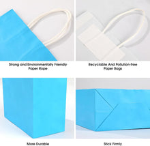 XPCARE 32Pcs Paper Gift Bags, 5.25x3.25x8.25'' Kraft Paper Party Favor Bags Bulk Rainbow Goodie Bags Small Gift Bags with Handles for Kids Birthday Baby Shower Crafts Wedding Party Supplies (6 Colors)
