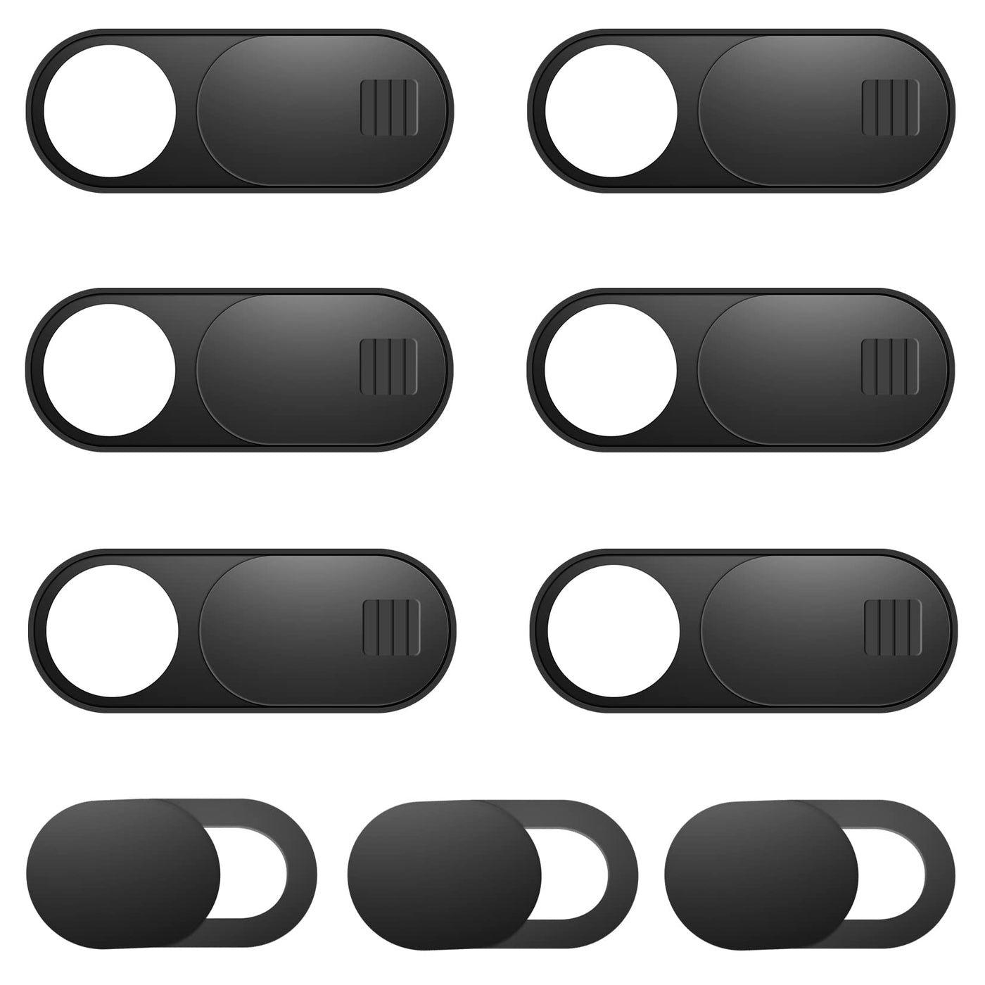 ZUCUCUC Laptop Camera Cover Slide, Phone Camera Cover Slide, 6 Pack Ultra Thin Webcam Cover Slide for Laptop, Desktop, PC, Tablet, Smartphone, Protect Your Privacy and Security(Black)