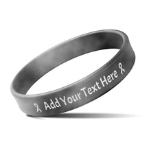 Custom Rubber Bracelets with Text Logo Clipart Customizable Bracelet Personalized 1/2 Inch Silicone Wristbands for Awareness, Events, Support, Promotions