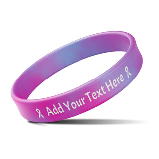 Custom Rubber Bracelets with Text Logo Clipart Customizable Bracelet Personalized 1/2 Inch Silicone Wristbands for Awareness, Events, Support, Promotions