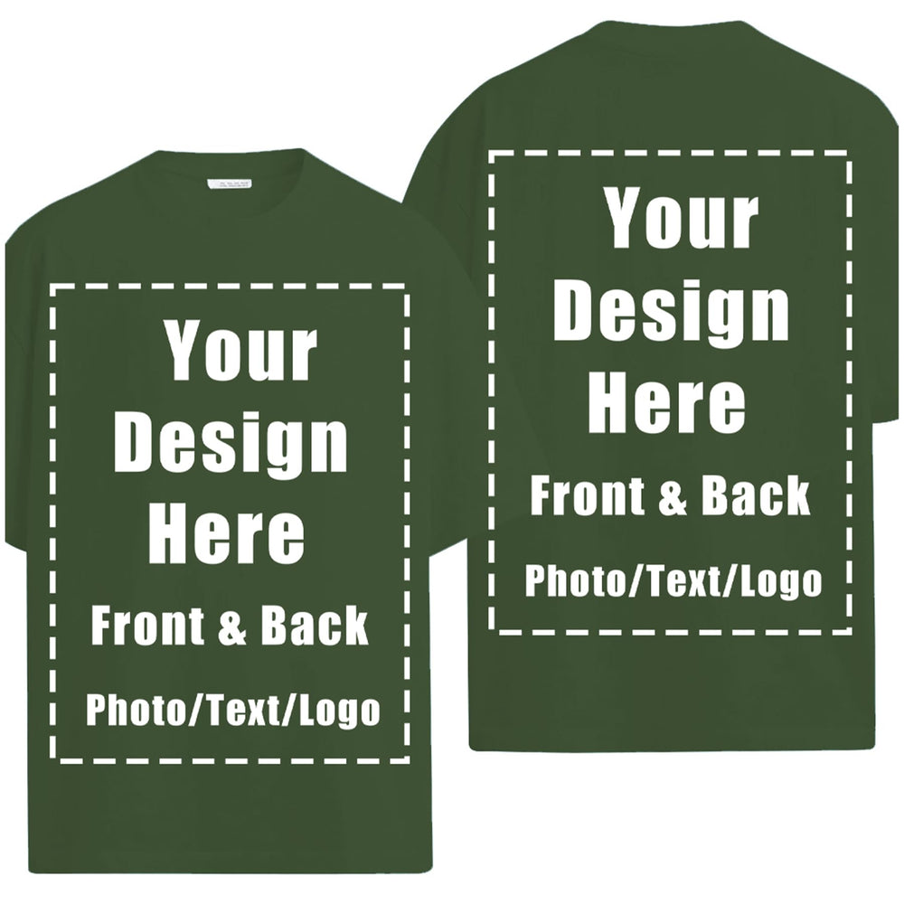 Custom T Shirts Front Back for Men Women Personalized T-Shirt Add Your Own Design with Image Text Logo Tee Tops