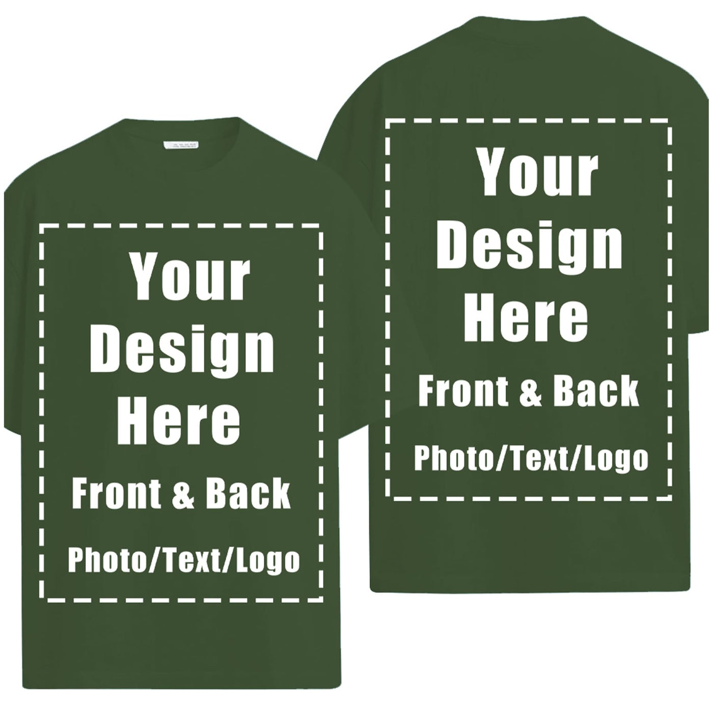 Custom T Shirts Front Back for Men Women Personalized T-Shirt Add Your Own Design with Image Text Logo Tee Tops