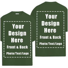 Custom T Shirts Front Back for Men Women Personalized T-Shirt Add Your Own Design with Image Text Logo Tee Tops