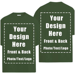 Custom T Shirts Front Back for Men Women Personalized T-Shirt Add Your Own Design with Image Text Logo Tee Tops
