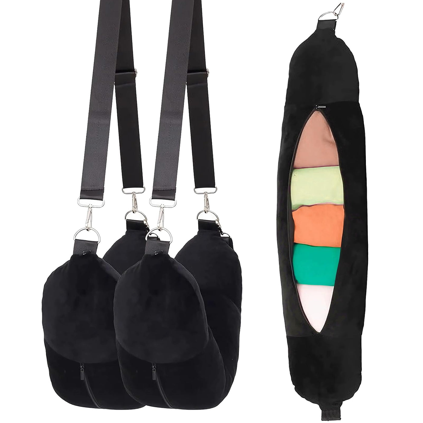 Neck Pillow Airplane 2 Pack Stuffable Neck Pillow Airplanes for Extra Luggage - Avoid Baggage Fees Multi-Functional Tube Pillow with Clothes Fits 3+ Days of Travel Essentials