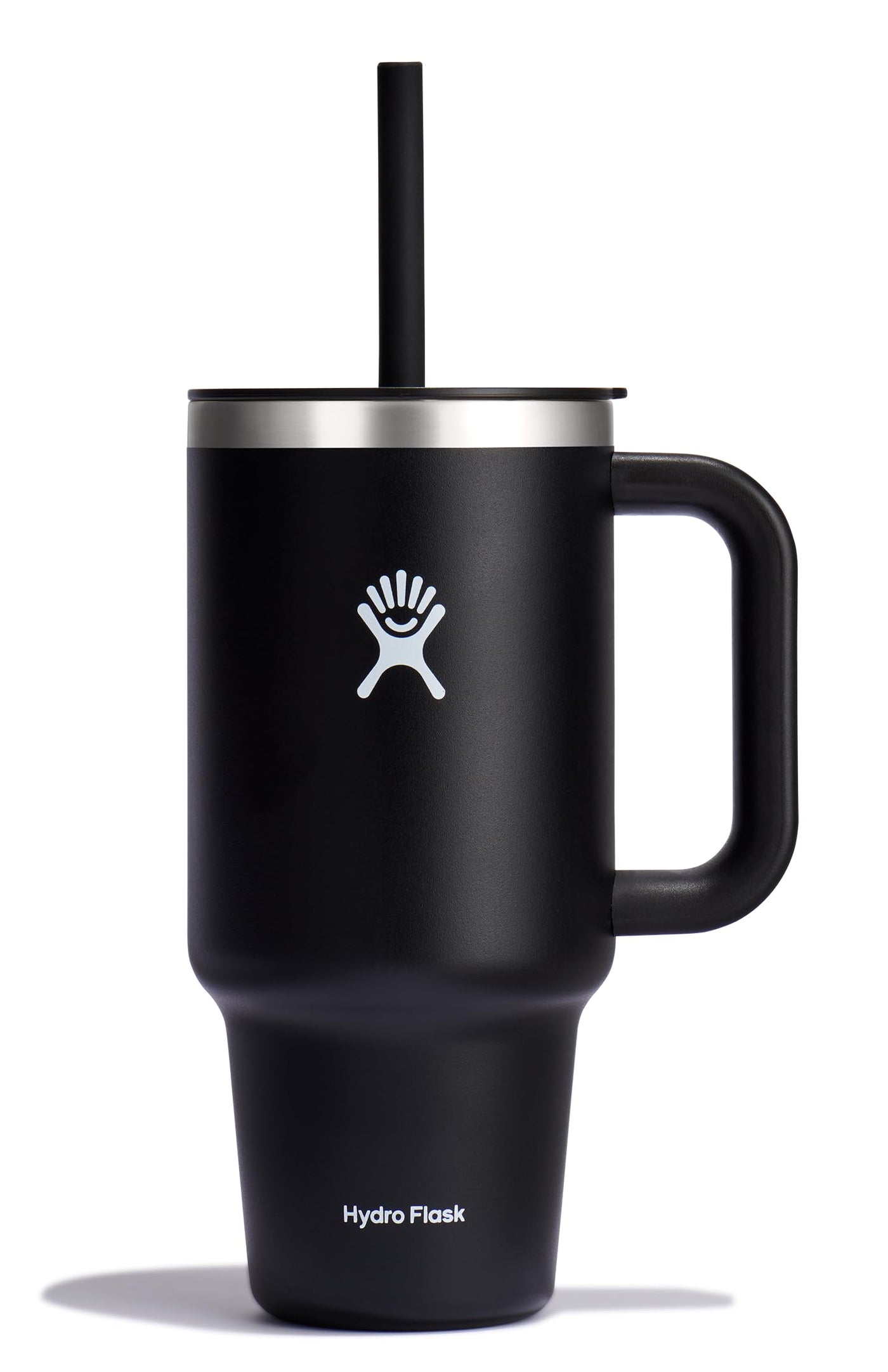 Hydro Flask Travel Tumbler with Handle, Lid and Straw - Insulated Stainless Steel in 32 Oz Trillium