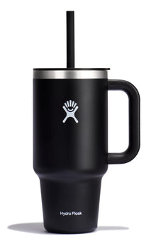 Hydro Flask Travel Tumbler with Handle, Lid and Straw - Insulated Stainless Steel in 32 Oz Trillium